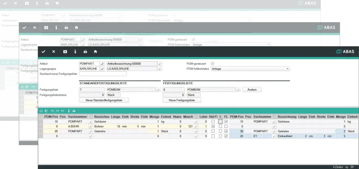 Abas ERP Fertigung CAD-Integration