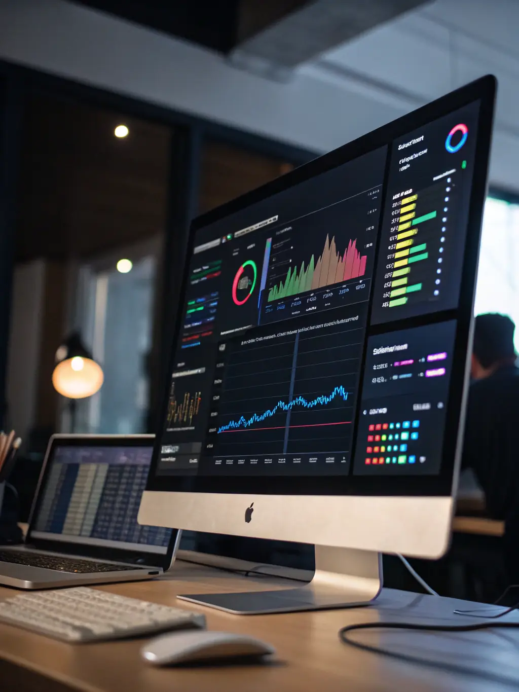 An image representing system configuration, perhaps showing a dashboard with various modules being customized and integrated, highlighting the technical expertise involved.