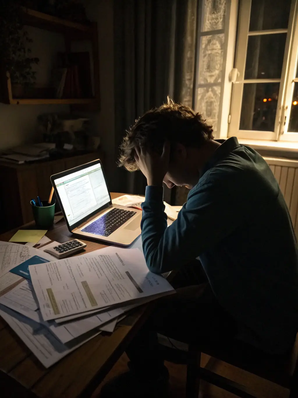 A stressed production manager surrounded by piles of paperwork and a chaotic whiteboard schedule, symbolizing the schedule instability caused by unrealistic production planning.